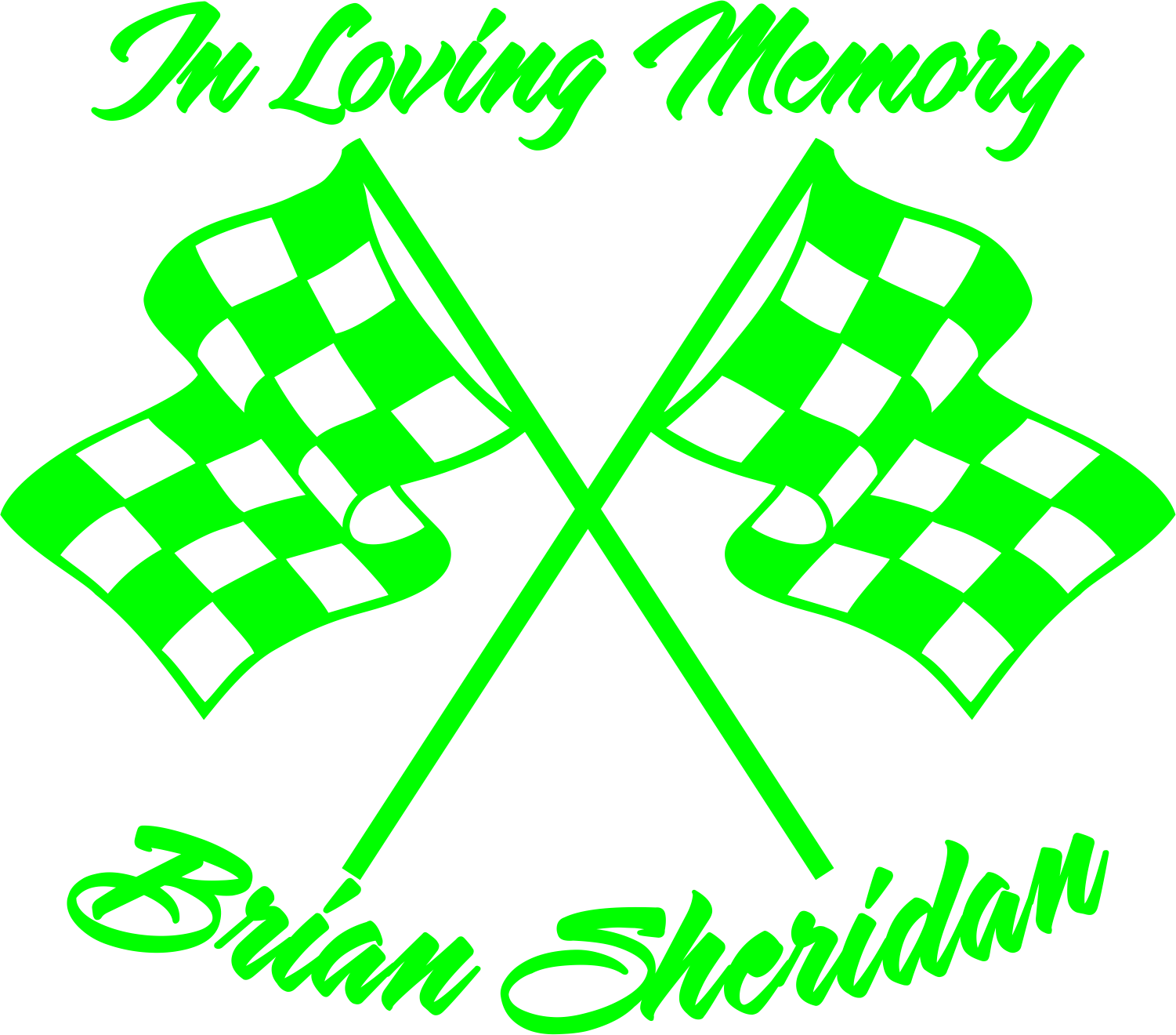In Loving Memory Brian Sheridan - Checkered Flag Clipart (1501x1320), Png Download