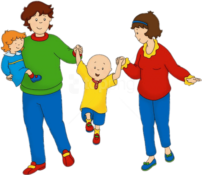 Free Png Download Caillou With His Parents And Sister - Childhood Ruined Facts Clipart (850x723), Png Download