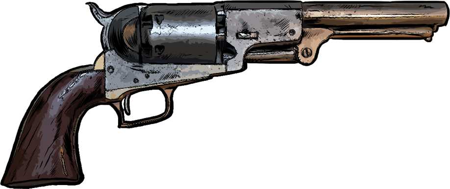 Westernhandguns 0007 Coltdragoon Clipart (918x386), Png Download
