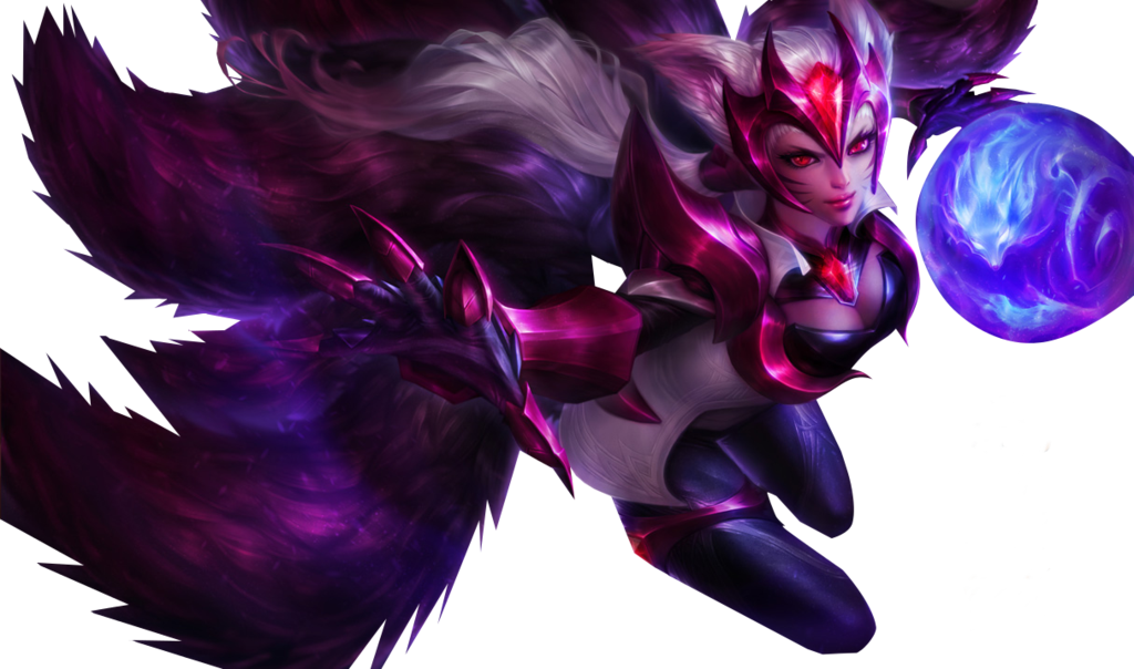 Challenger Ahri Splashart - League Of Legends Ahri Png Clipart (1024x604), Png Download