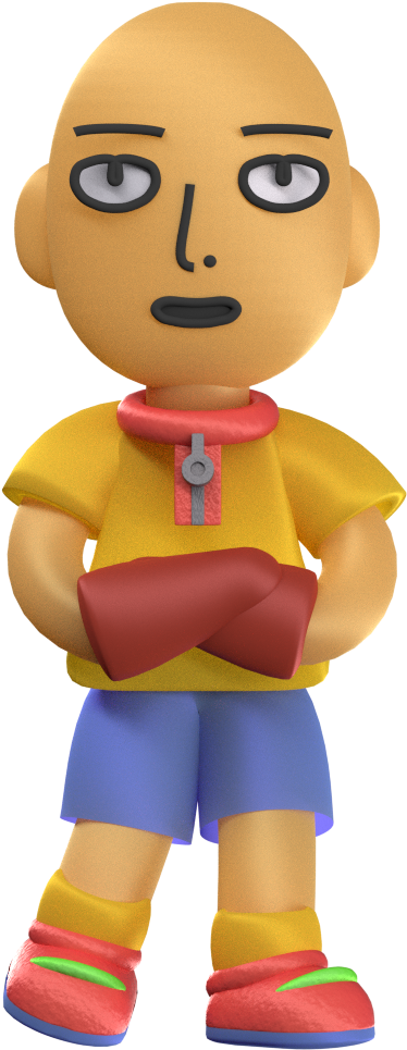 “ Caillou ” One Punch Man - Cartoon Clipart (1000x1000), Png Download