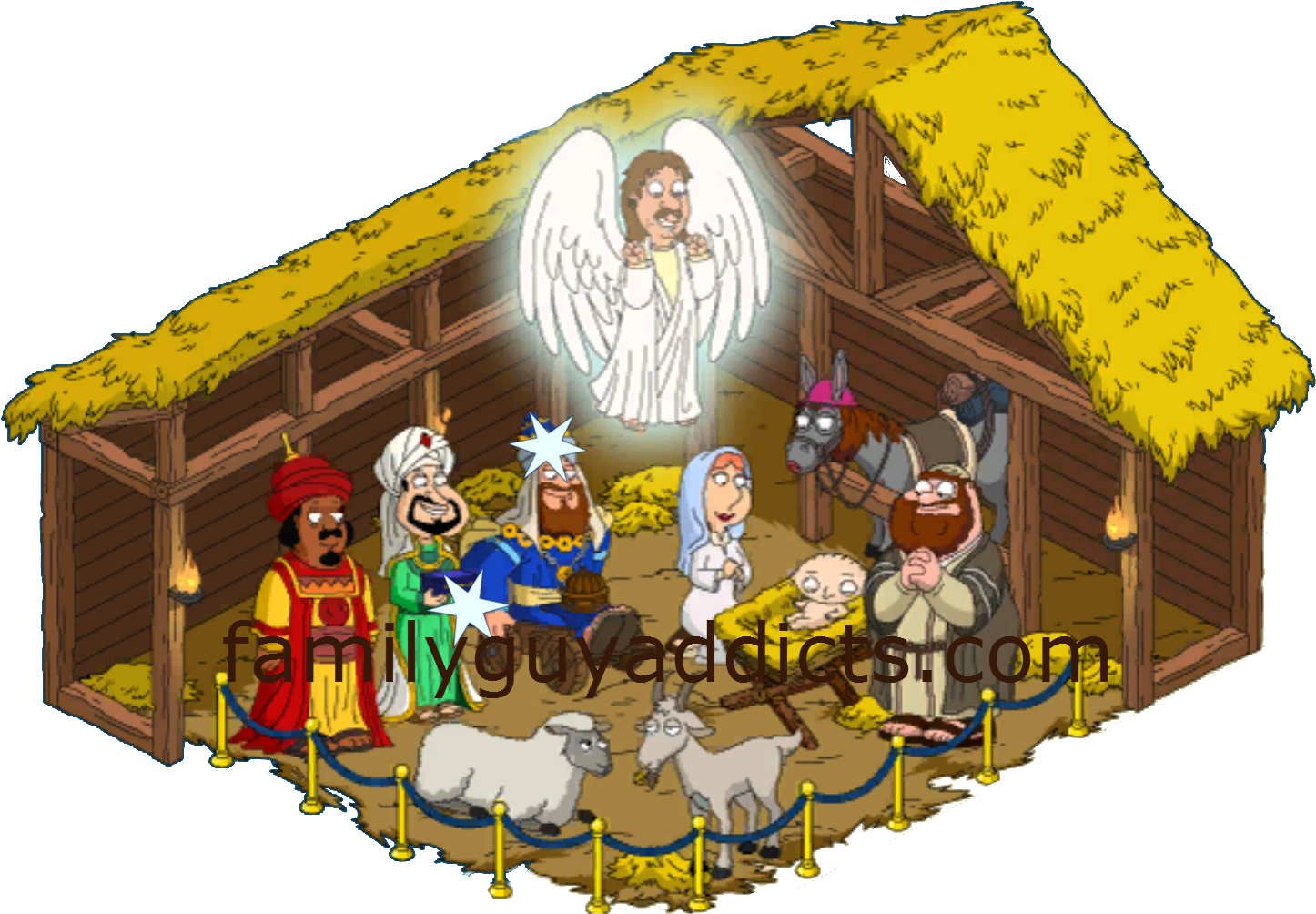 Manger - Family Guy Nativity Scene Clipart (1472x1028), Png Download