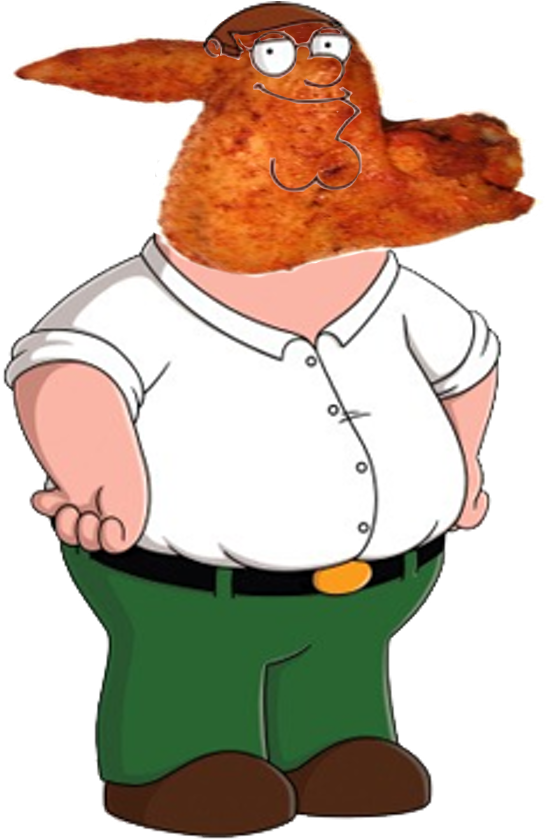 Chicken Wing Head Peter Griffin By Darthraner83 Clipart (550x839), Png Download