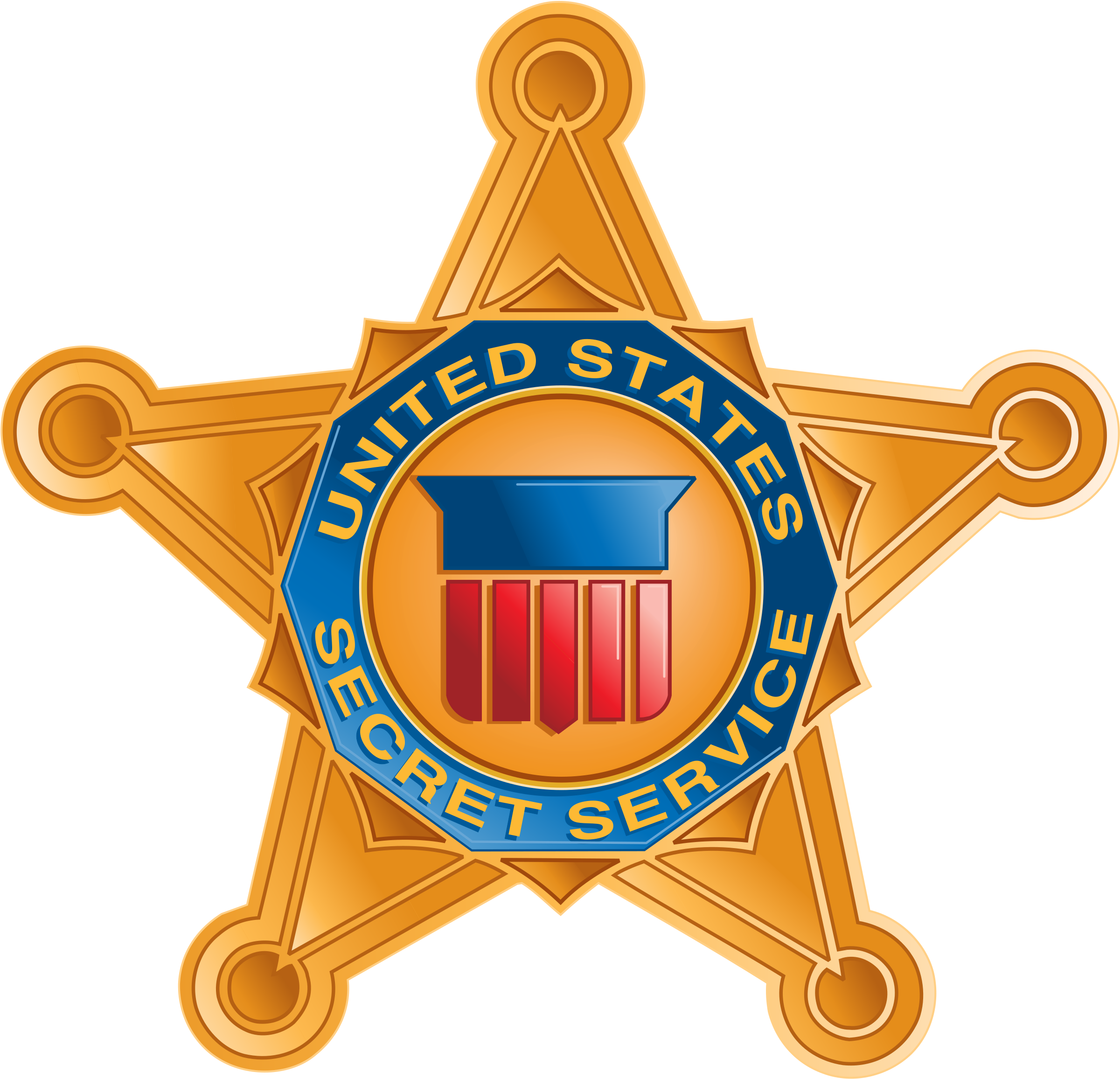 Us Secret Service Logo Png Transparent - Us Secret Service Star Clipart (2400x2358), Png Download