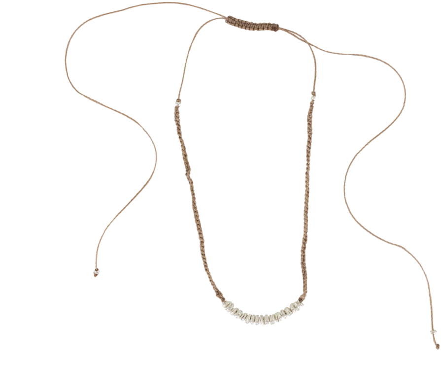 Choker With Silver Chips - Necklace Clipart (1000x1000), Png Download