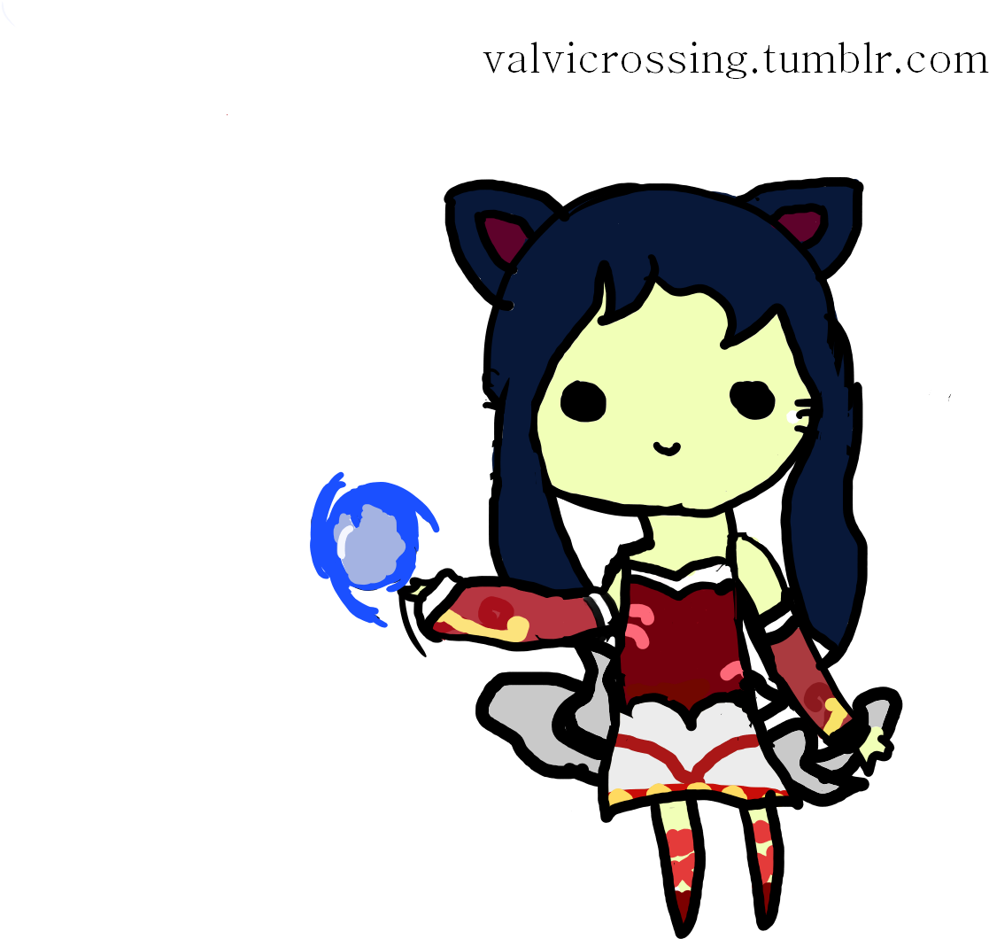 Ahri Drawing - Cartoon Clipart (1600x1200), Png Download