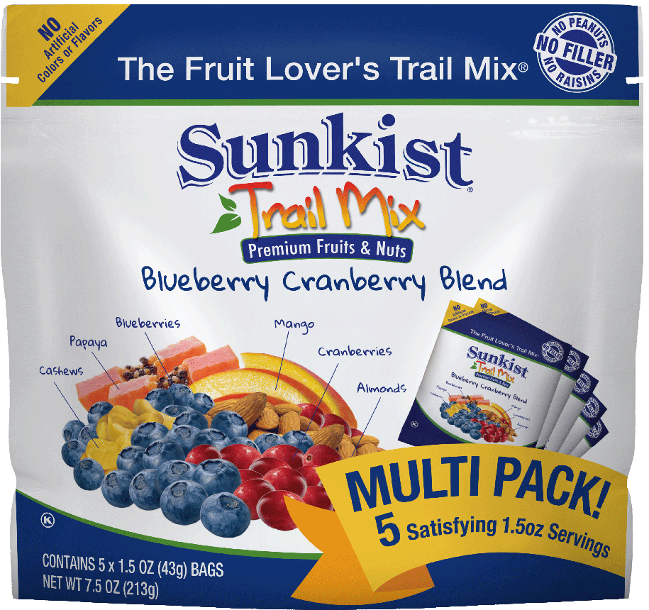 Blueberry Cranberry Blend - Sunkist Trail Mix Coconut Dark Chocolate Espresso Blend Clipart (1000x890), Png Download