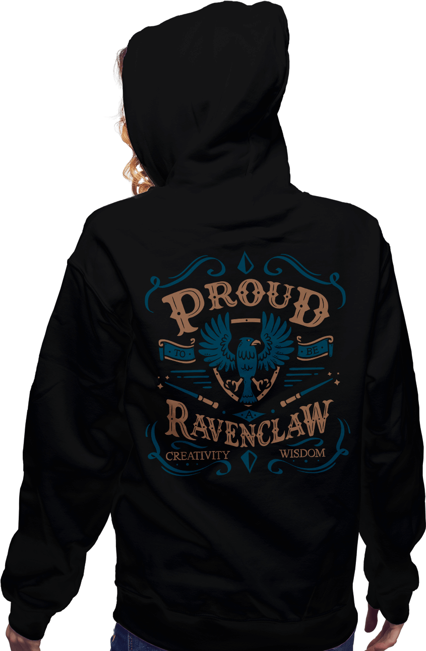 Proud To Be A Ravenclaw - Hoodie Clipart (930x1294), Png Download