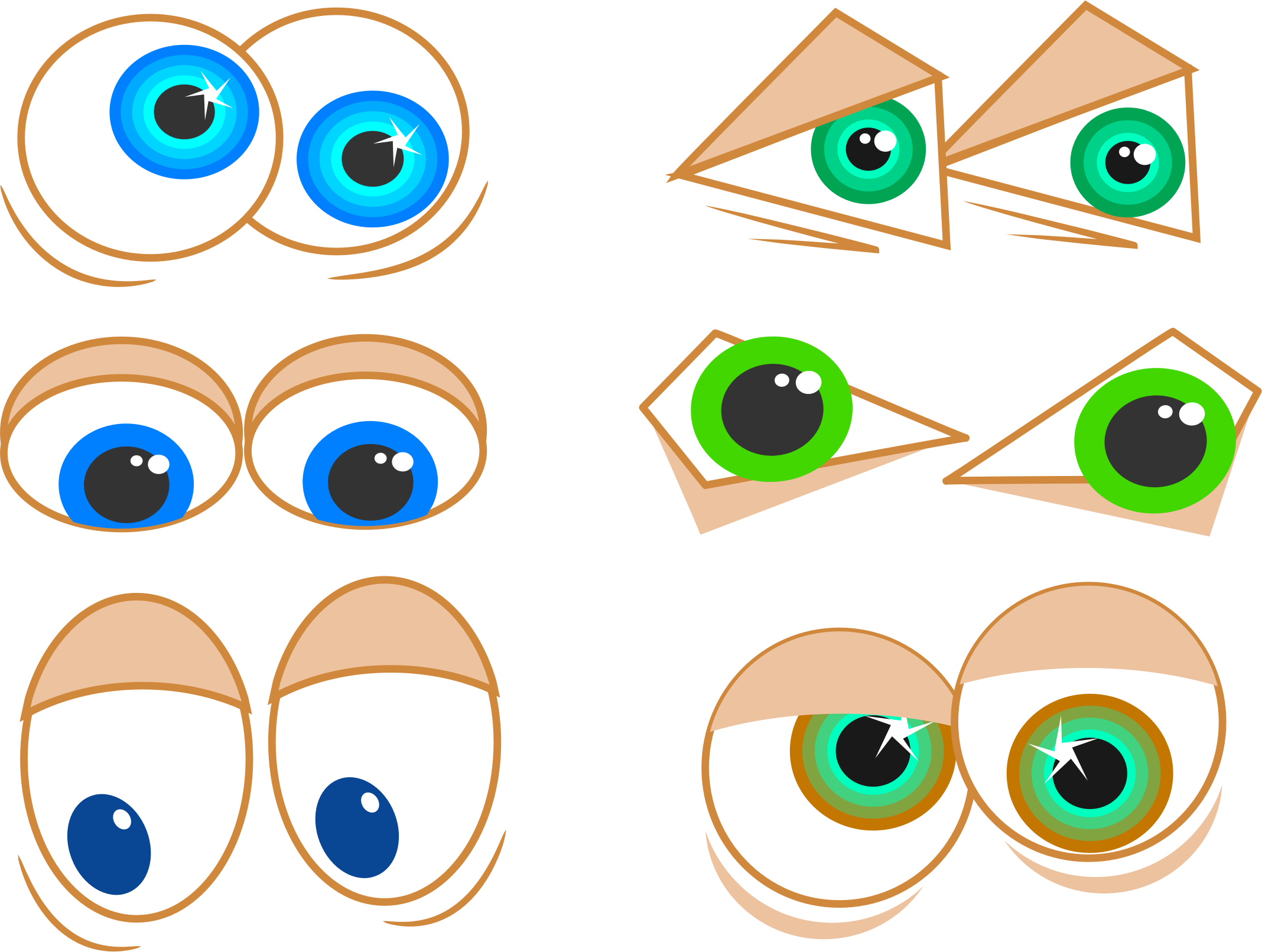 Big Image - Cartoon Eyes Clip Art - Png Download (2136x1612), Png Download