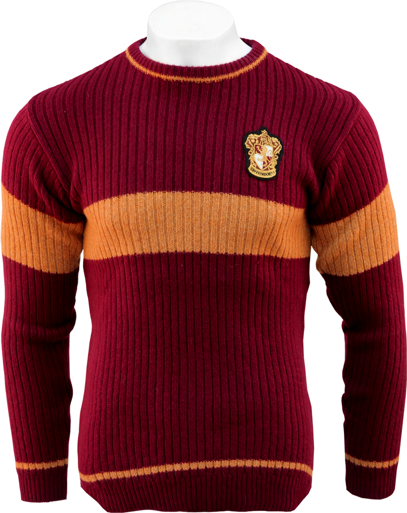 Gryffindor Quidditch Sweater Clipart (1055x1200), Png Download