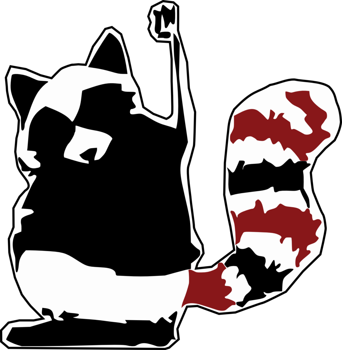 Racoon Svg Clip Arts 582 X 595 Px - Png Download (582x595), Png Download