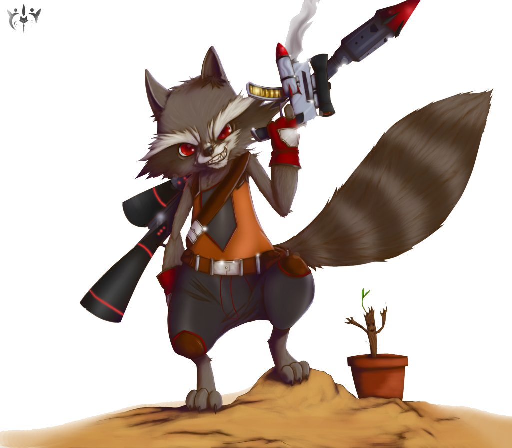 Rocket Raccoon Transparent Png - Rocket Raccoon Comic Gun Clipart (1024x896), Png Download