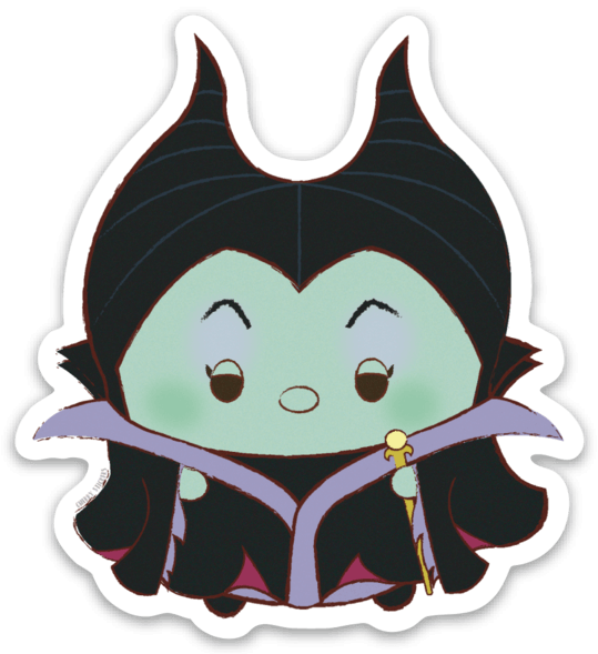 Sticker - Maleficent - Cartoon Clipart (539x589), Png Download