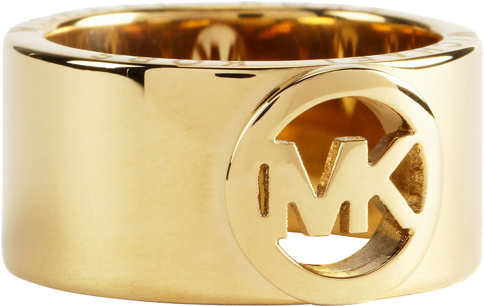 Michael Kors Logo Chunky Gold Ring - Bangle Clipart (1122x865), Png Download