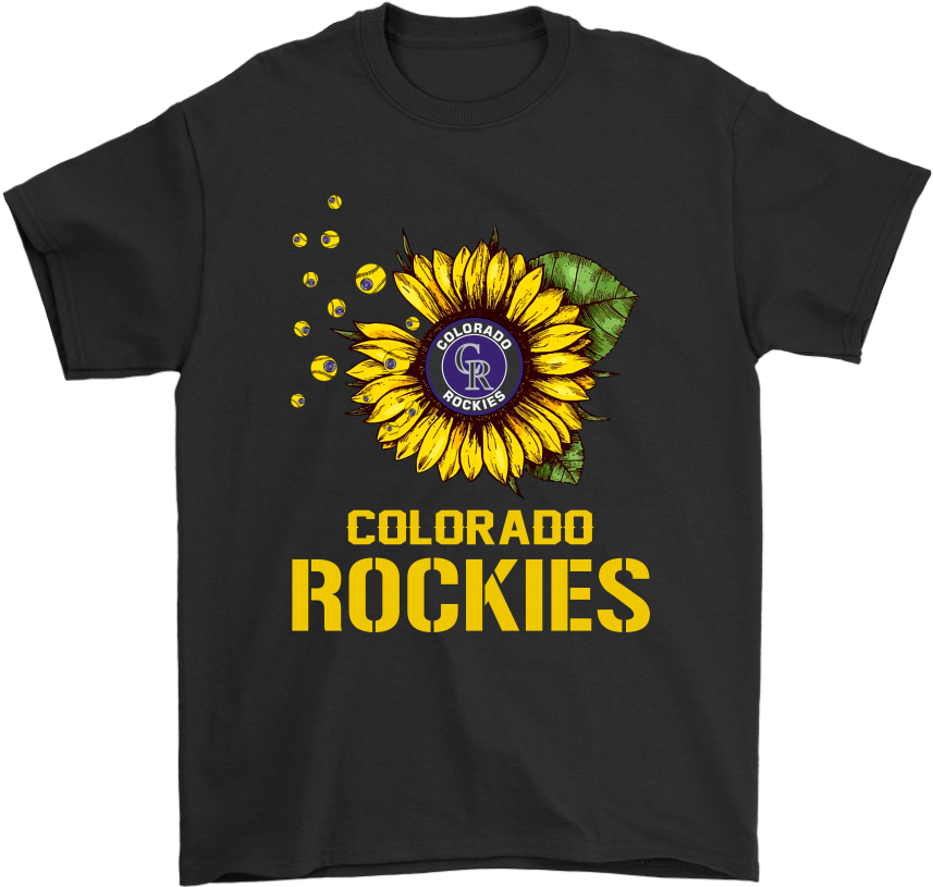 Colorado Rockies Sunflower Mlb Baseball Shirts - Lsdxoxo T Shirt Clipart (1024x1024), Png Download