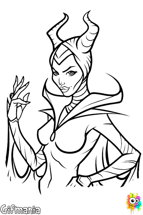 480 X 720 3 Dibujos De Malefica Para Colorear Clipart Large Size Png Image Pikpng