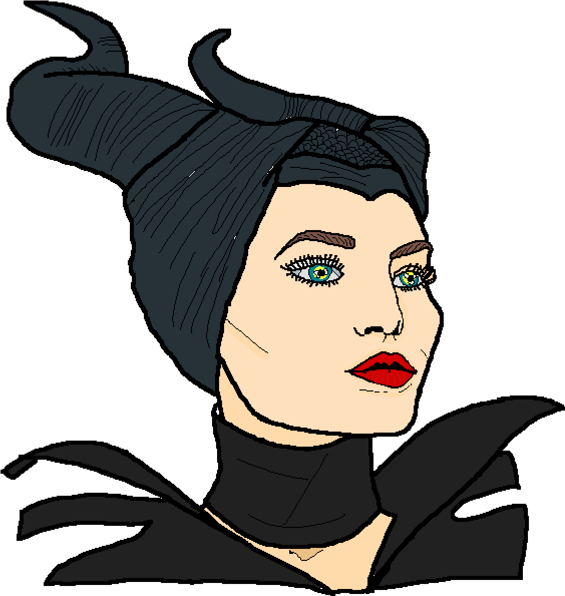 Maleficent - Cartoon Clipart (1400x1400), Png Download