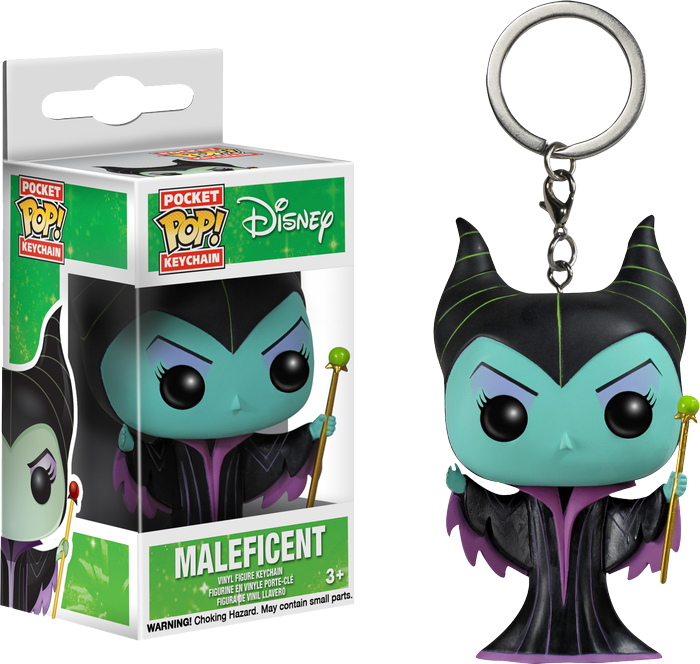 Maleficent Pocket Pop Vinyl Keychain - Justice League Pop Vinyls Disney Princesses Clipart (700x664), Png Download