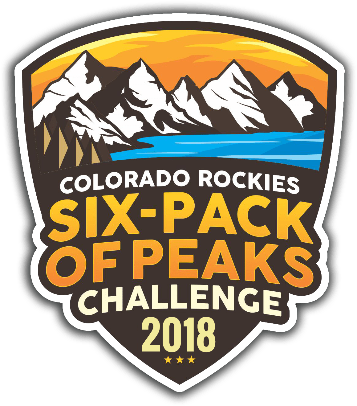 Colorado Rockies Six-pack Of Peaks Challenge - Poster Clipart (1362x1362), Png Download