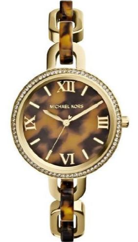Mk4281 Michael Kors Delaney Mini Golden Tortoise Ladies - Michael Kors Mk4281 Clipart (623x498), Png Download