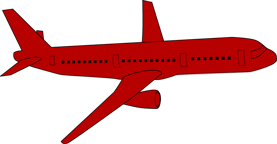 Flight Clipart Jet Airplane - Aeroplane Red - Png Download (960x500), Png Download