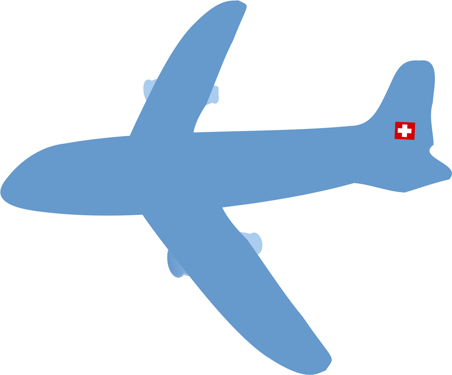 Aircraft Clipart Transparent Plane - Vektor Gambar Pesawat Png (1556x1291), Png Download