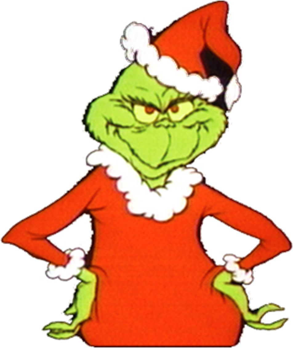 The Png Image In Clip Library - Grinch In Santa Hat Transparent Png (952x1130), Png Download