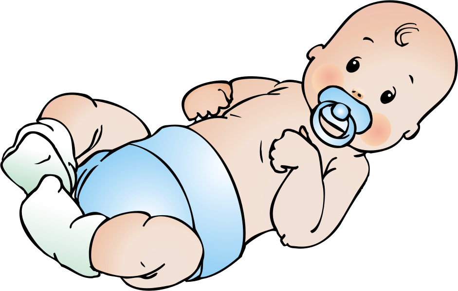 Baby Clipart Png - Newborn Baby Coloring Page Transparent Png (941x599), Png Download