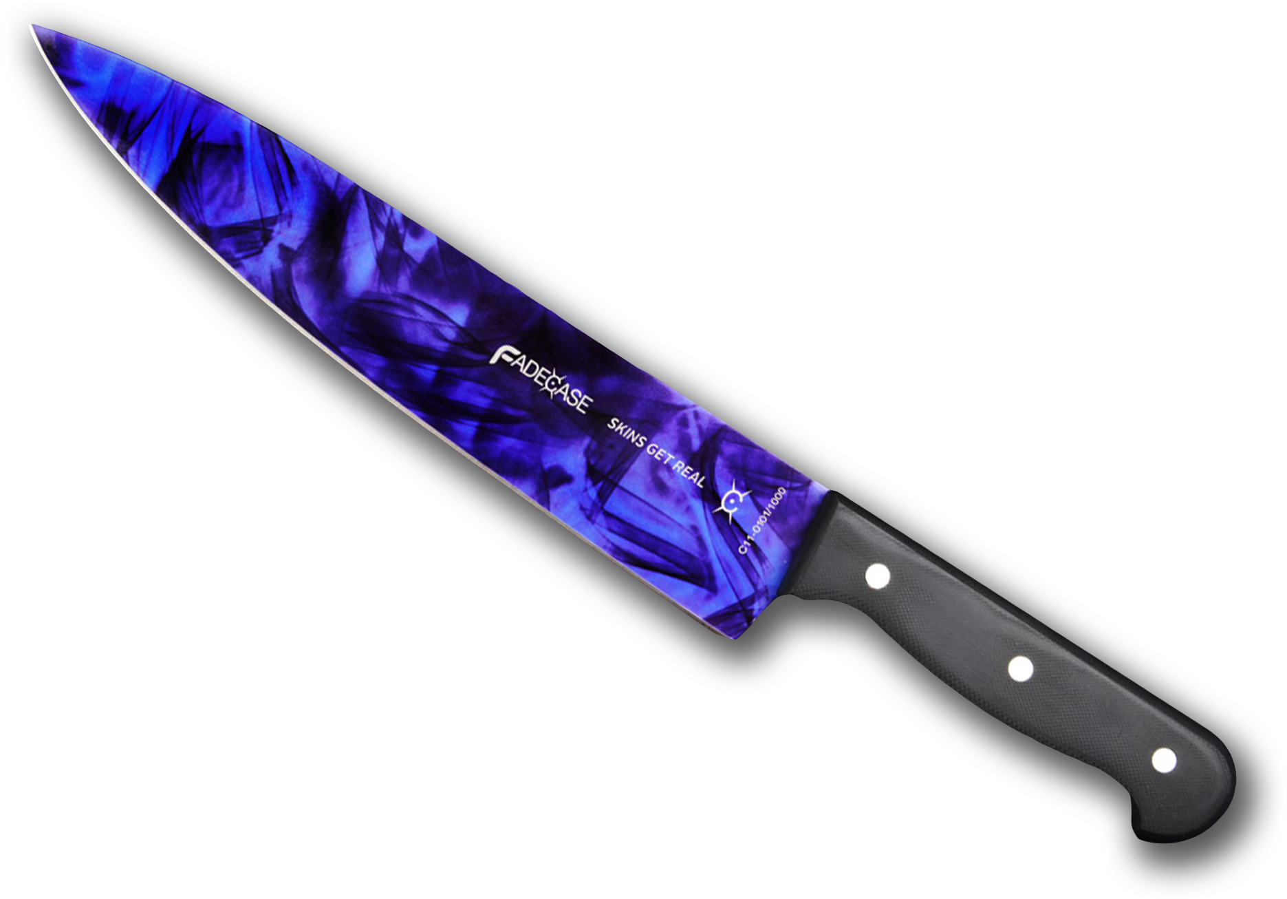 Fadecase Chef Knife Sapphire - Hunting Knife Clipart (2100x1500), Png Download