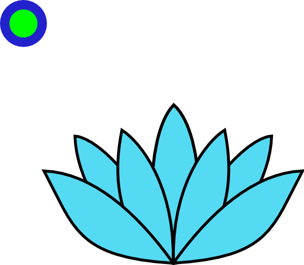 How To Set Use Blue Lotus Blk Outline Hi Svg Vector Clipart (600x523), Png Download