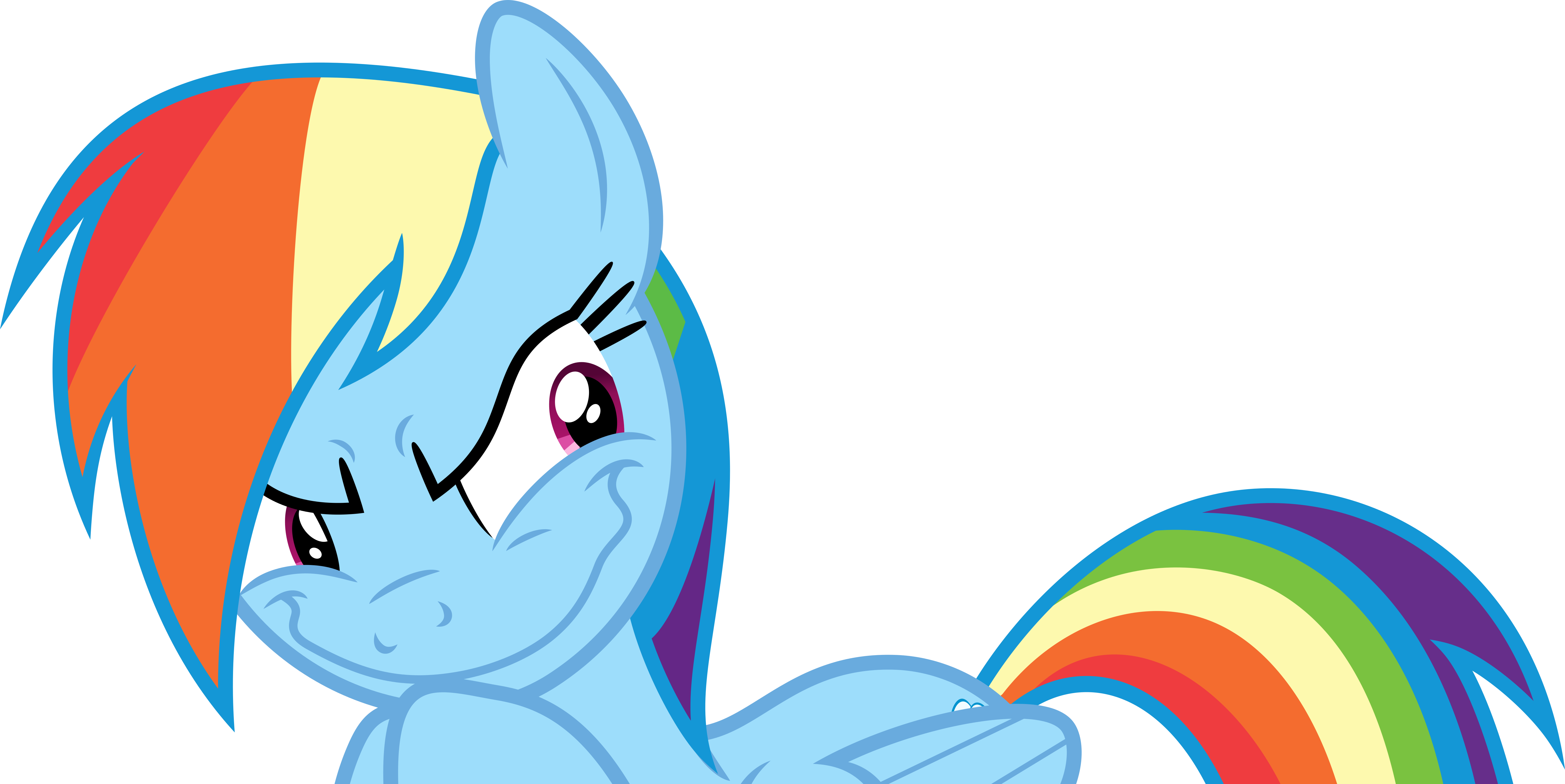 Vector - Rainbow Dash Evil Face Clipart (5984x3000), Png Download