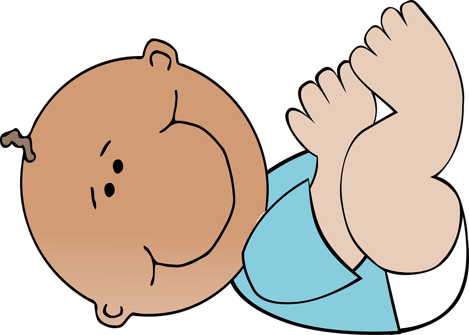 Black Baby Clipart - Baby Nappy Change Cartoon - Png Download (960x687), Png Download