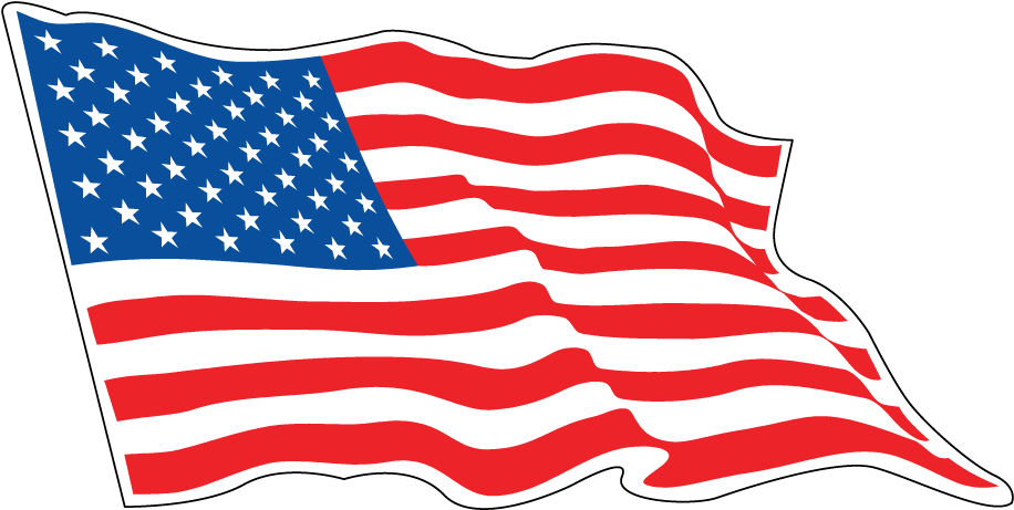 American Race Flag Decals Sizes 3inch - Stand American Flag Clipart (1000x1000), Png Download