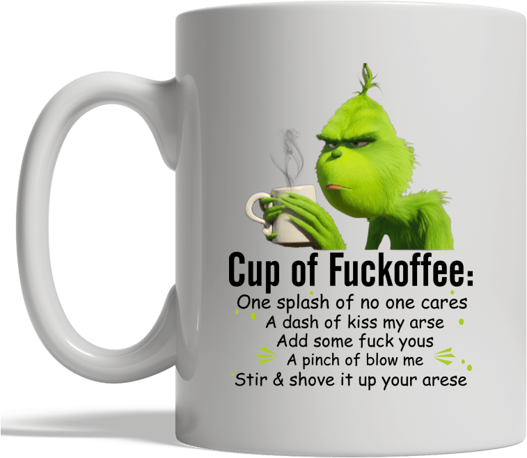White Mug Left - Nice Hot Cup Of Fuckoffee Clipart (800x800), Png Download