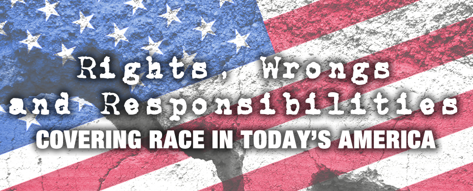 Covering Race In Today's America Logo - Broken American Flag Background Clipart (960x388), Png Download