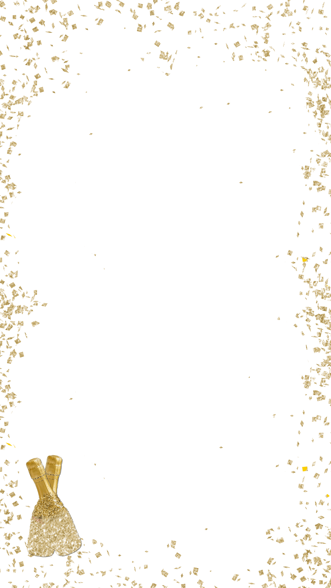 Gold Champagne Bottles - Rabbit Clipart (1080x1920), Png Download