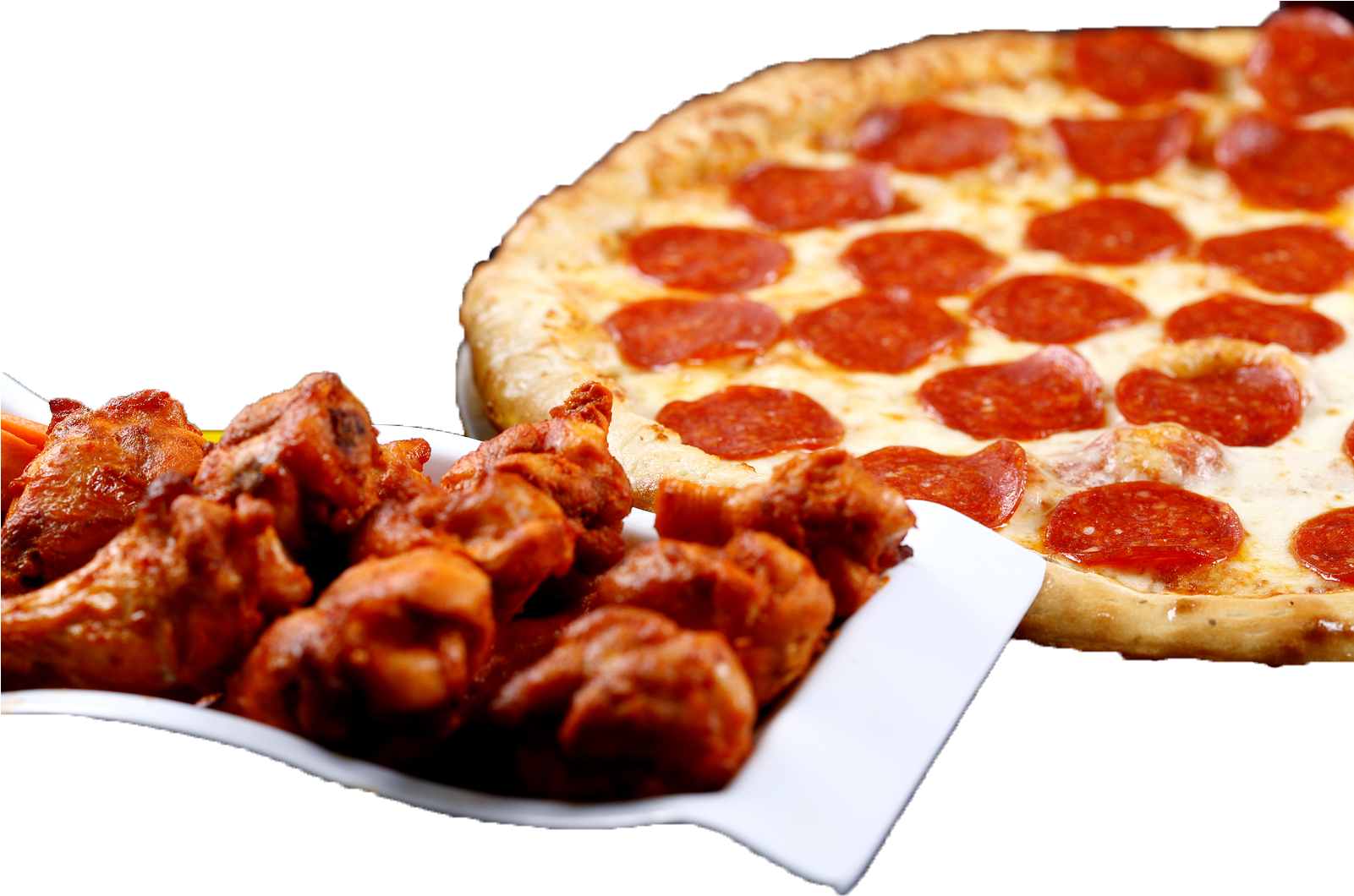 Combo - Chicken Wings And Pizza Clipart (1600x1067), Png Download