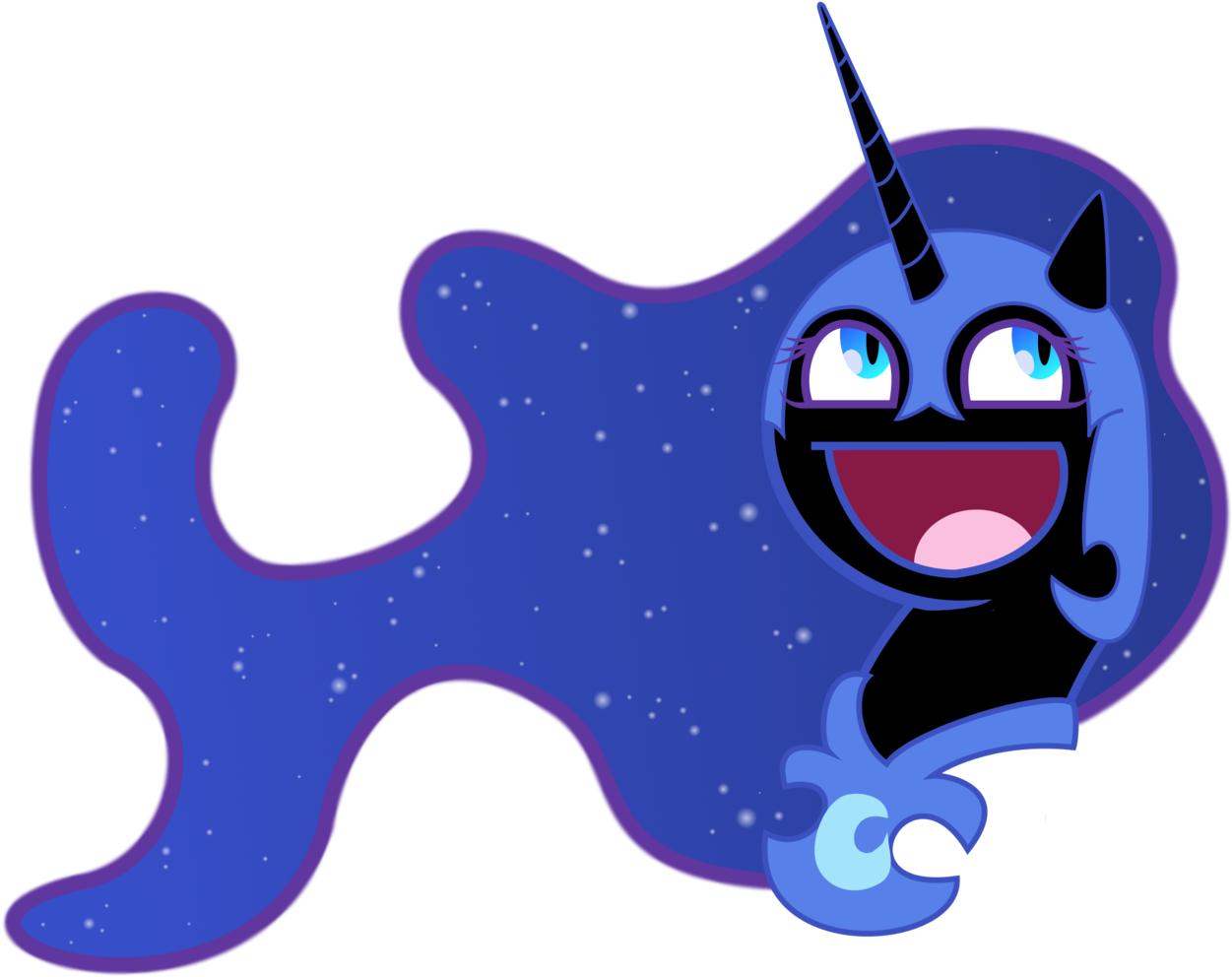 Awesome Face, Nightmare Moon, Safe - Cartoon Clipart (1280x1013), Png Download
