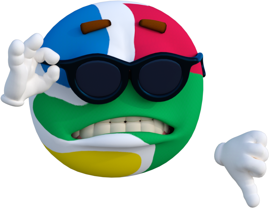 View Google Ball Frown , - Cartoon Clipart (1000x1048), Png Download