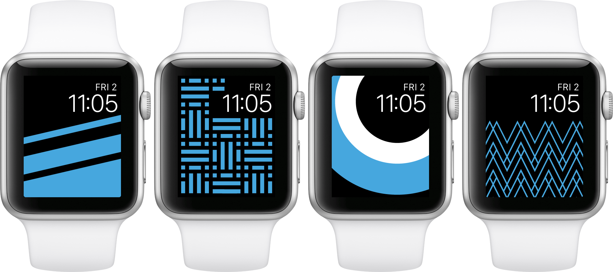 Apple Watch Faces - Apple Watch Face Clipart (1966x873), Png Download