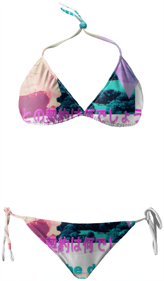 Shop Vaporwave Tapes Bikini Bikini By Jussiniemelä Clipart (527x901), Png Download