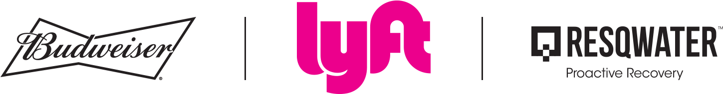 Lyft Las Vegas X Budweiser X Resqwater Proactive Recovery Clipart (1500x600), Png Download