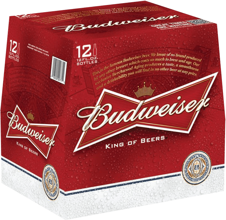 Budweiser - Budweiser 12 Pack 12 Oz Cans Clipart (727x727), Png Download