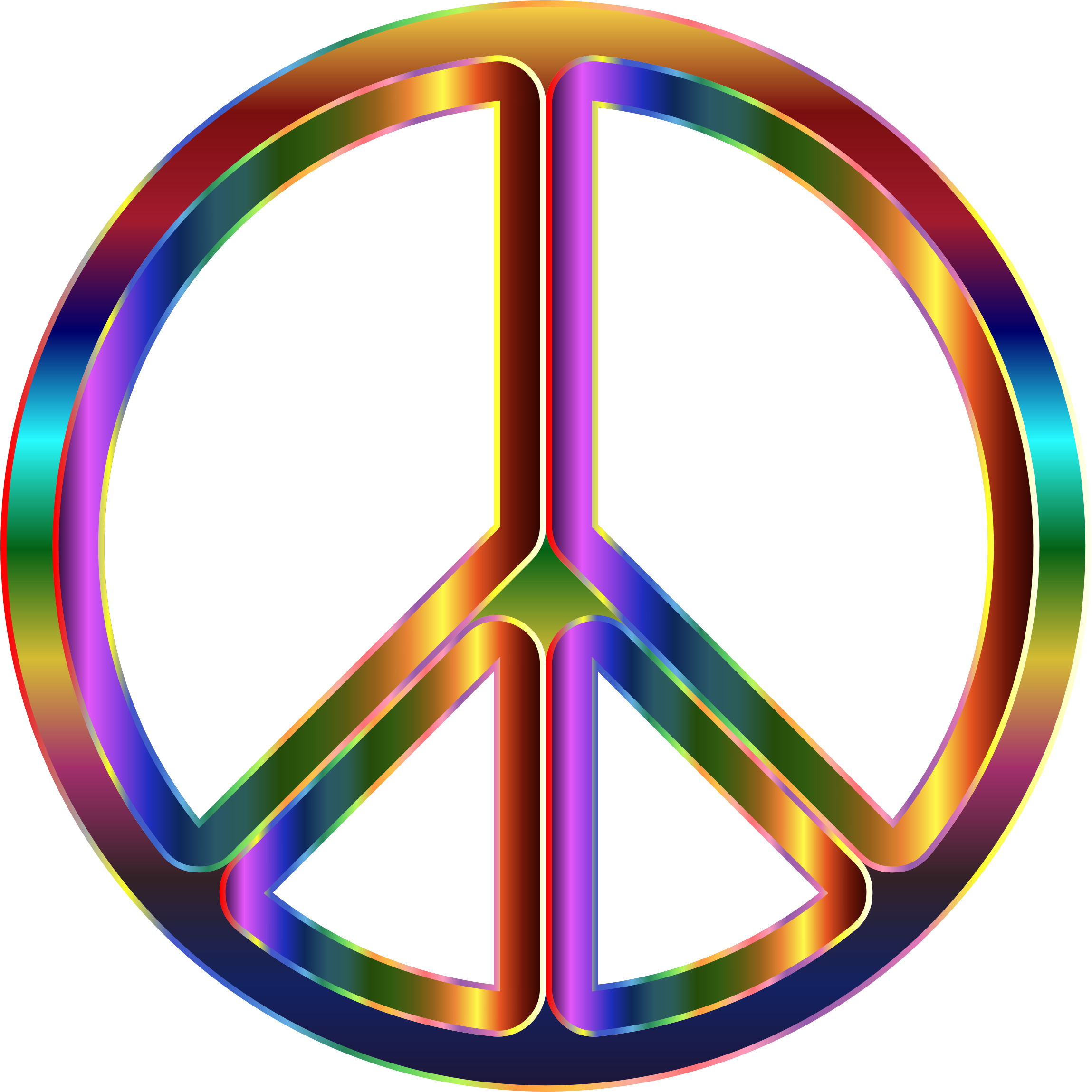 Peace Symbol Png - Peace Sign Transparent Clipart (2298x2298), Png Download