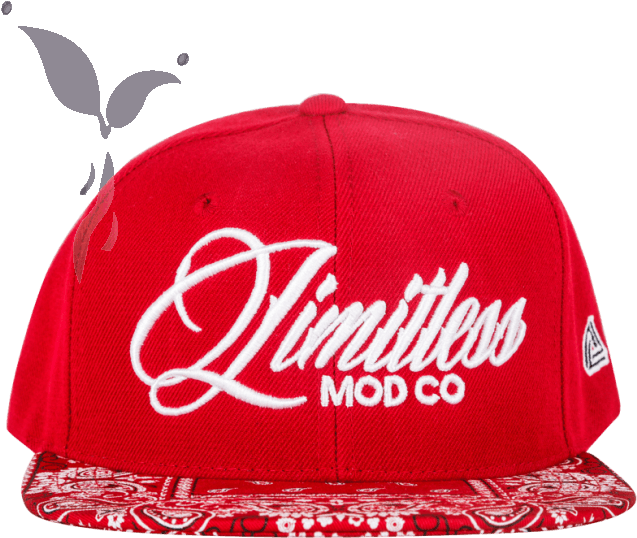 Limitless Mod Co Red Bandanna Snapback - Hat Clipart (650x650), Png Download