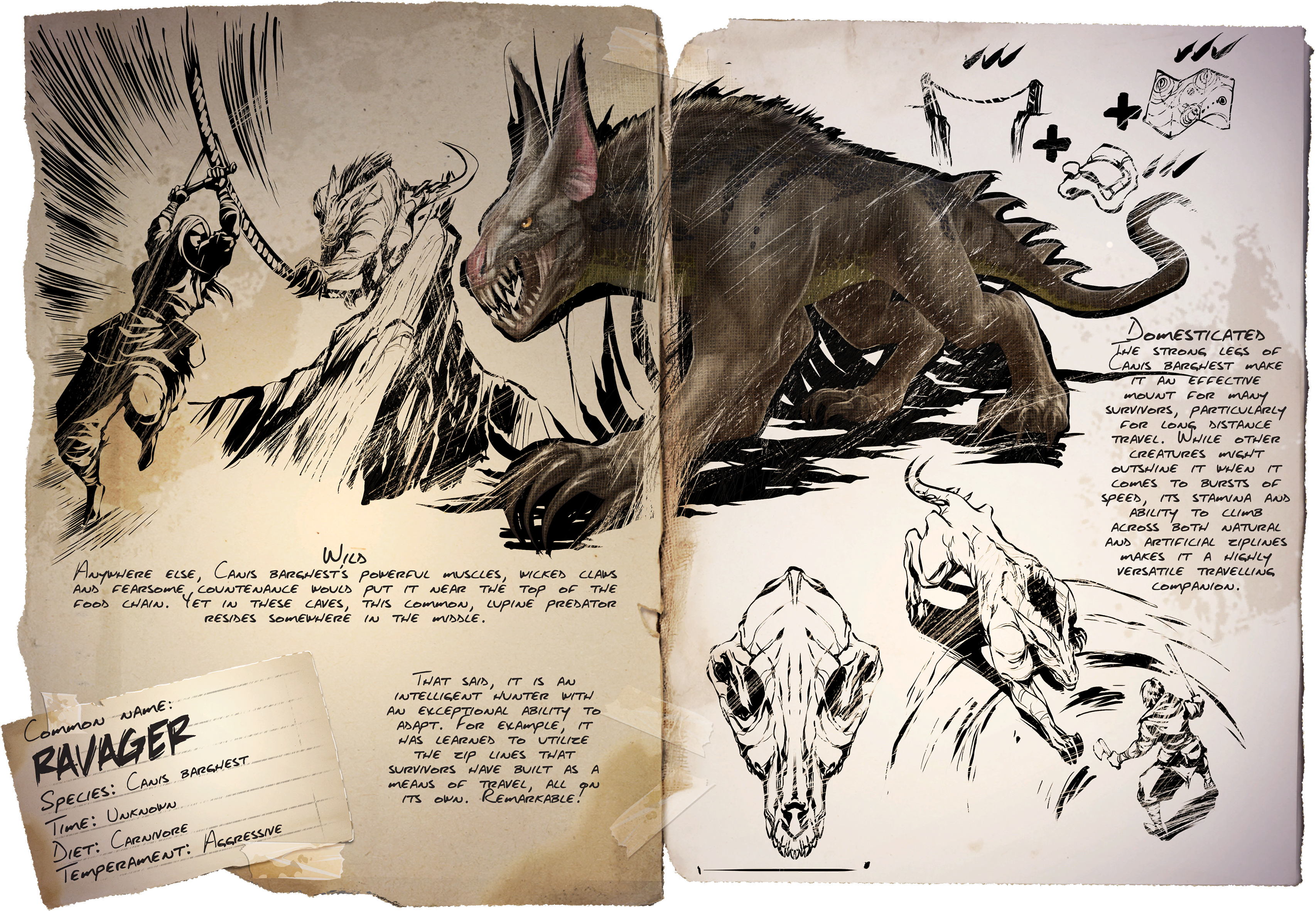 Dino Dossier - Ravager - Ark Survival Evolved Ravager Clipart (4000x2660), Png Download