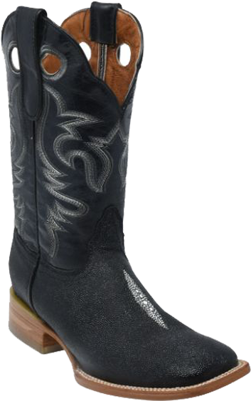 Sting Ray Black - Cowboy Boots Made In Usa Clipart (583x583), Png Download