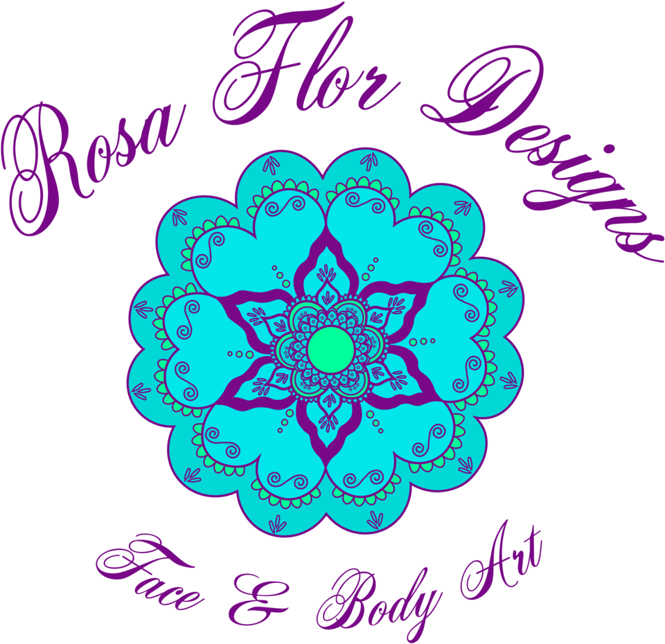 Rosa Flor Designs, Face Painting, Body Art, Henna & Clipart (1000x964), Png Download