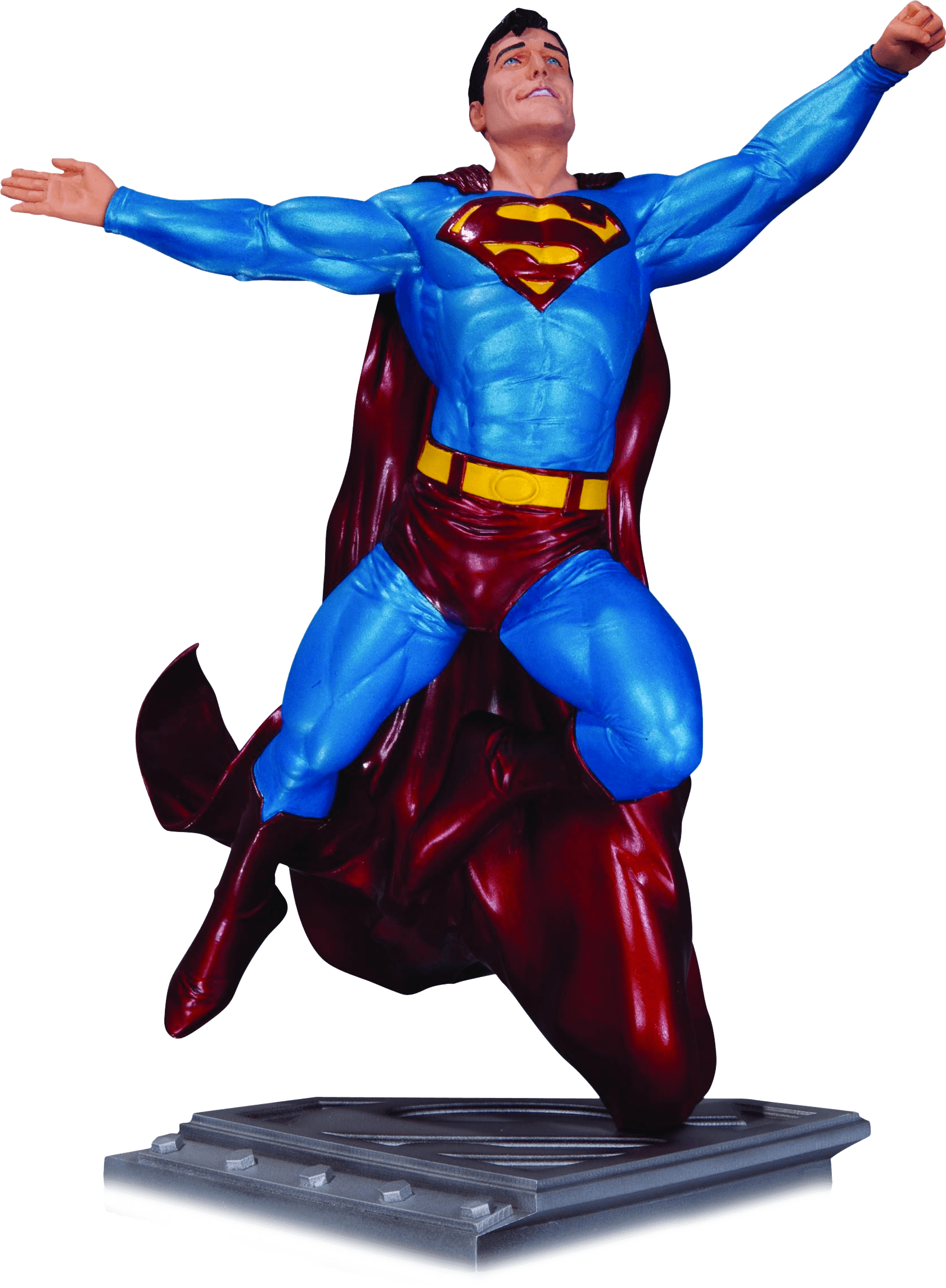 Superman Man Of Steel Statue - Gary Frank Superman Statue Clipart (1682x2291), Png Download
