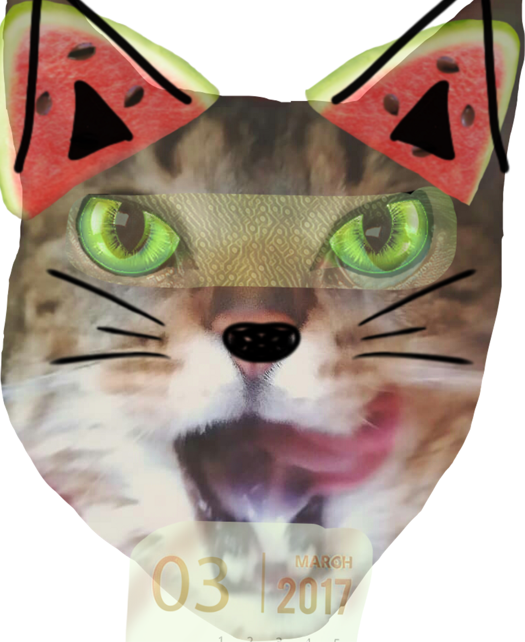 Cat Sticker - Cat Yawns Clipart (1024x1252), Png Download